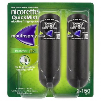 Nicorette QuickMist Spray (Freshmint) 1mg Duo 2×150